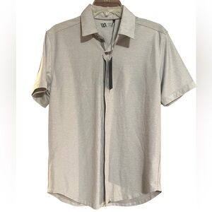 Classic Men's Light Gray Button Down Shirt